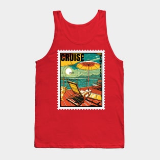 Art Deco Cruise Deck - Caribbean Sun Unisex Tank Top